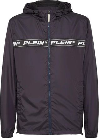 Philipp Plein Nylon Windbreaker - Heren - Zomerjassen - Blauw - 3XL - Nylon - Jassen