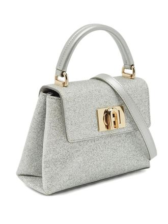 Furla 1927 mini shopper met glitters - Zilver
