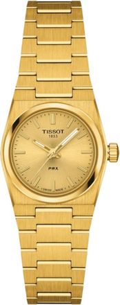 Tissot PRX Quartz Champagne Dial Yellow Gold PVD Steel Womens Watch T137.010.33.021.00