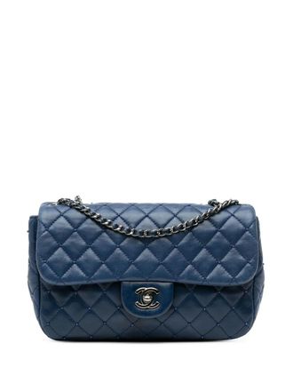 Chanel 2012-2013 Small Quilted Lambskin Beaded Single Flap shoulder bag - women - Lambskin - One Size - Blue