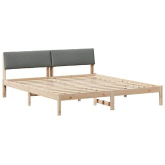 vidaXL Estructura De Cama Negro Y Gris Oscuro 200 X 200 Cm Vidaxl