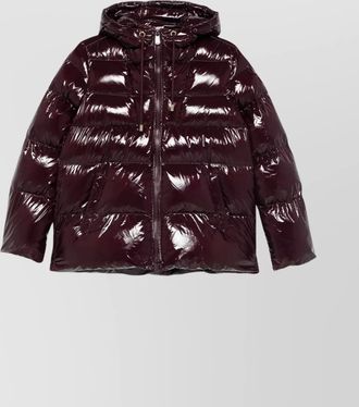 Pinko shiny hooded long sleeves jacket