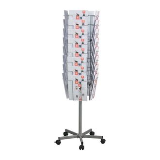 OEM Soporte Para Folletos D.510mm H1475mm Plateado 32 Compartimentos Din A4