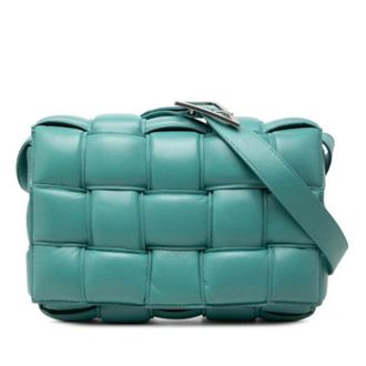 Bottega Veneta Pre-owned Cross Body Bags, female, Blue, Size: ONE SIZE Pre-owned Padded Cassette Crossbody Bag