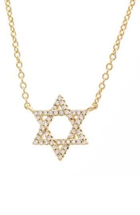 Rivka Friedman Pav&eacute; CZ Star of David Pendant Necklace in 18K Gold at Nordstrom Rack