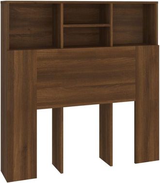 vidaXL Headboard Cabinet Brown Oak 100x19x103.5 cm Vidaxl