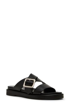 Blondo Larah Waterproof Sandal in Black Leather at Nordstrom, Size 9.5