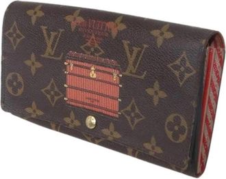 Louis Vuitton Pre-owned Lange portemonnee (bi-fold) - Dames - Vintage Accessoires - Bruin - ONE Size - Vintage