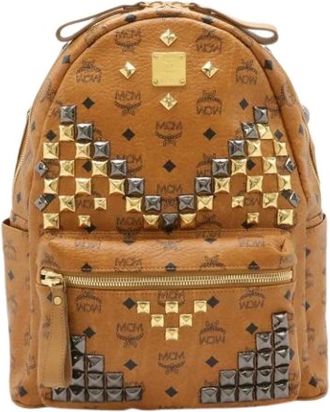 MCM Pre-owned Coated Canvas Backpack - Dames - Vintage Rugzakken - Bruin - ONE Size - Vintage