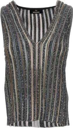 Missoni Top met V-hals en pailletten - Dames - V-hals truien - Veelkleurig - S - Pailletten - Truien & Vesten