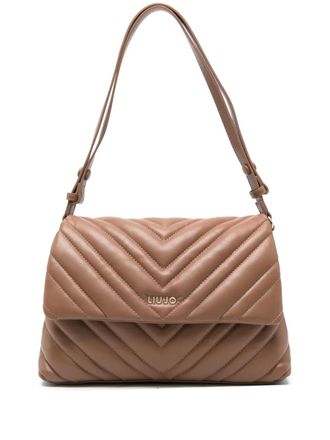 Liu Jo quilted-chevron shoulder bag - women - Polyester/Polyurethane Resin/Polyester - One Size - Brown
