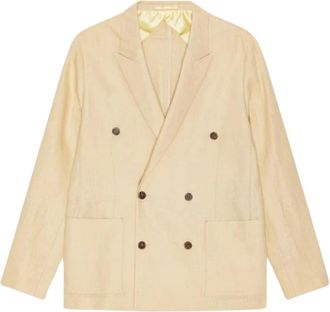 Nn.07 Jordin Blazer - Heren - Blazers - Beige - L - Linnen - Jassen