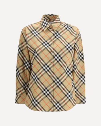 Burberry Slim fit cotton Check Shirt Female 10