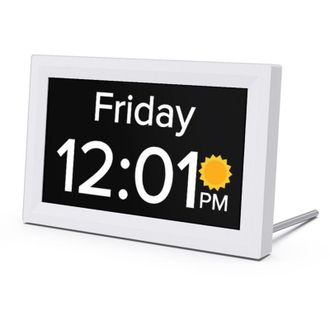 OEM Reloj Digital De 7 Pulgadas - Pantalla Grande Y F&aacute;cil De Leer - 5 Alarmas Y 3 Recordatorios De Medicamentos - Funci&oacute;n De Brillo Autom&aacute;tico -crezuo