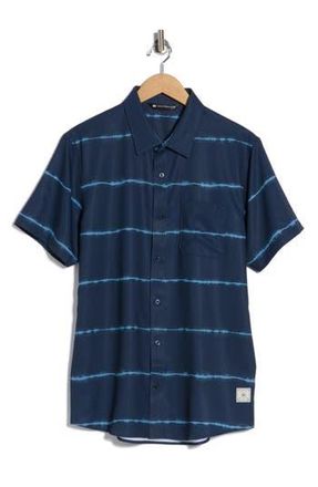 Travis Mathew Sundaze Short Sleeve Button-Up Shirt in Total Eclipse at Nordstrom Rack, Size Xxx-Large
