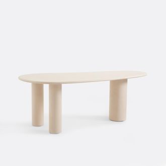La Redoute Interieurs Eettafel, betonlook, langwerpige vorm, 6 couverts, OYATA