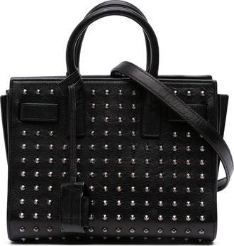 Saint Laurent Pre-owned Womens Sac De Jour Studded Satchel - Black Leather - One Size