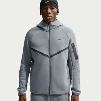 Nike Mens Tech Fleece Full-Zip Windrunner Jacket with Reflective Accents in Grey | IZ8071-065