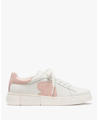 Kate Spade New York Womens Charli Smooth Leather Sneaker - Pink Calf Leather - Size UK 4.5