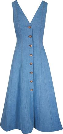Veronica Beard Abito midi smanicato - Blu