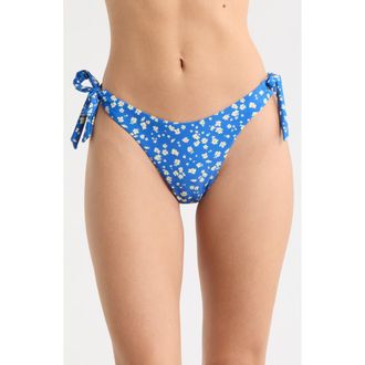 Rip Curl Surf Side Tie Side Bikini Bottoms in Blue at Nordstrom, Size Xx-Small