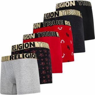 True Religion Mens Boxer Briefs Cotton Stretch Underwear for Men Pack of 6 Red/Black at Nordstrom, Size Xx-Large