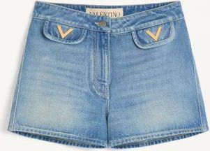 Valentino Denim Shorts Woman BLUE 36