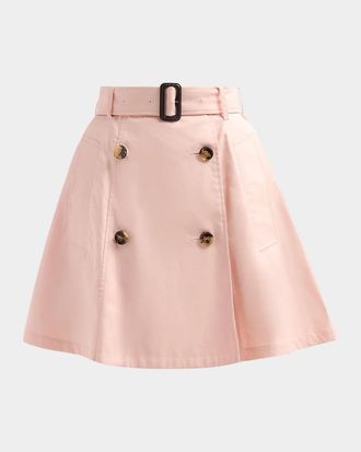 Burberry Josselyn Cotton Gabardine Trench Mini Skirt