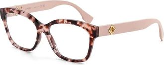 Fendi Fe 50124I 054 Optical Frame - Dames - Brillen - Bruin - 56 MM - Accessoires