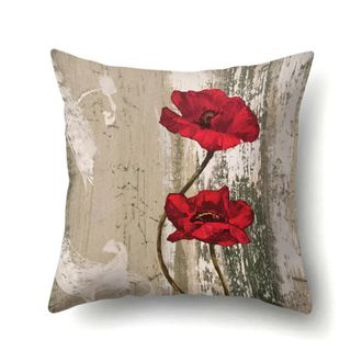 OEM Fundas De Almohada De Algod&oacute;n Y Lino, Con Coloridos Estampados Florales Art&iacute;sticos, Fundas Para Cojines De Sof&aacute; Y Fundas De Almohada Decorativas