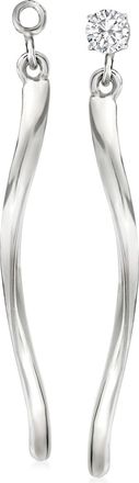 Ross-Simons Sterling Silver Twisted Drop Earring Jackets