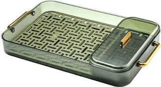 OEM Bandija Para T&eacute; - 2 Compartimentos - 2 Asas - Polipropileno - Verde - 1 Unidad