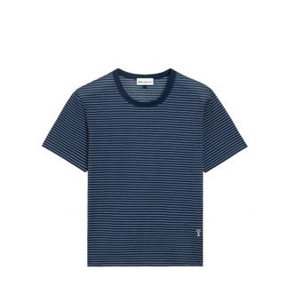 Ami Striped ADC T Shirt - male - Ami Paris - T-Shirts - Blue - XL - Tops