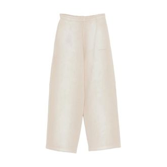 Alexander Wang Wide Trousers, female, Beige, S, Sweatpant Hotfix Terry Mid-Rise