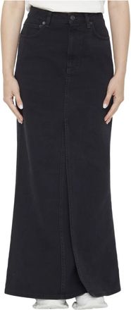 Balenciaga Skirts - Dames - Maxi Rokken - Zwart - 2XS - Katoen - Rokken