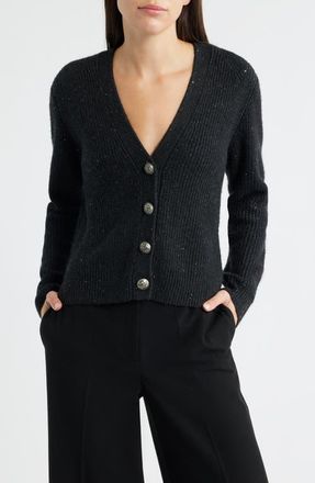 Kobi Halperin Eddie Metallic Glitter Cardigan in Dark Grey at Nordstrom, Size Medium