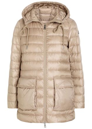 Moncler Jasmin Padded Hooded Shell Parka - Beige - 5 (UK 18 / Xxl)