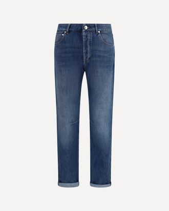 Brunello Cucinelli Straight five-pocket Jeans in cotton Male 48