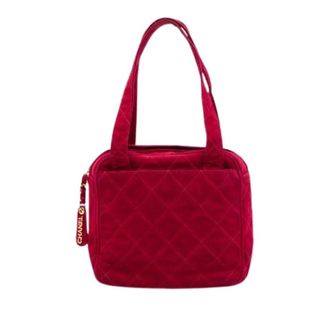 Chanel Pre-owned Suede chanel-bags - Dames - Pre-owned - Rood - Maat: ONE Size Su&egrave;de
