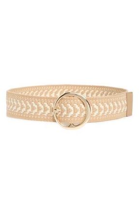 Steve Madden Woven Faux Raffia Belt in Tan at Nordstrom Rack, Size Large/x-Large