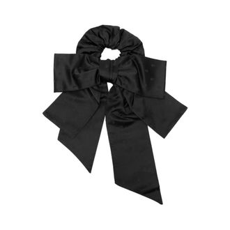Alexander McQueen Accessoires, Dames, Zwart, ONE Size, Skull Jacquard Bow Scrunchie