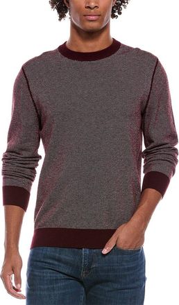 Vince White Multi Birdseye Wool-Blend Crewneck Sweatshirt