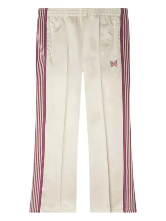 Needles embroidered-logo trousers - Neutrals