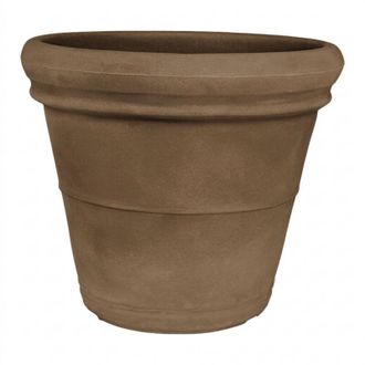 Monacis Jarr&oacute;n Decorativo Cl&aacute;sico Tradicional De &Oslash;55 H49 En Pol&iacute;mero Bronce Resistente Para Plantas De Jard&iacute;n Y Terraza - Hecho En Italia - Monacis