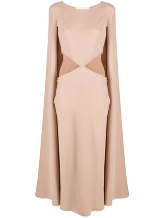 Valentino Garavani cut-out detail cape dress - Pink