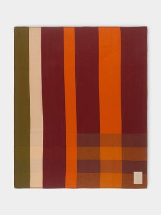 Studio Shamshiri Handwoven Cashmere Bold-Stripe Blanket