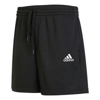 adidas Mens adidas Solid Color Logo Micro Mark Lacing Knit Athleisure Casual Sports Shorts Black GK9600
