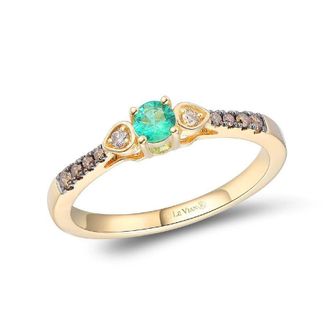 Le Vian Ladies Emeralds Rings set in 14K Strawberry Gold