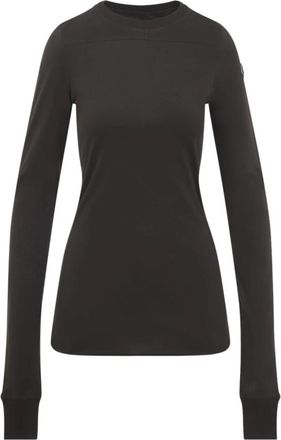 Moncler Girders T-Shirt - Dames - Longsleeves - Bruin - S - Katoen - Tops