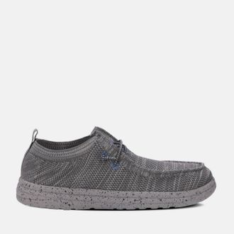 Lamofootwear Mens Michael Knit Lamolite Deck Shoe In Grey